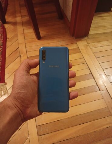 samsung a50 platası: Samsung Galaxy A50, 64 GB, rəng - Göy, Sensor, Barmaq izi, İki sim kartlı