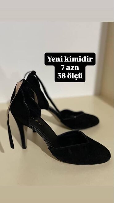 Tuflilər: Tuflilər, Ölçü: 38, rəng - Qara, Yeni