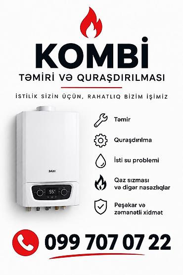 mis boru satışı: Kombi təmiri və quraşdırılması xidməti Xidmətlər: - Kombi təmiri - — 1