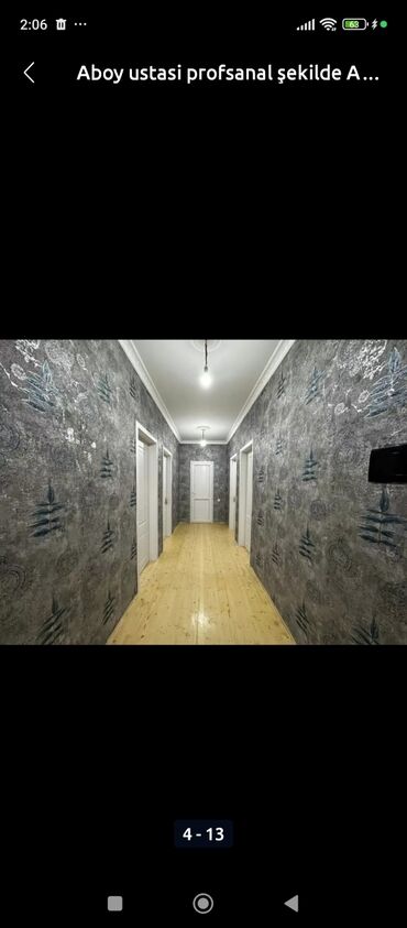 Malyar işləri: Aboy ustasi divar kağızları soyulub vurulması usta .2 nəfərik cəld ve — 16