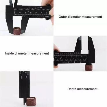 Башка инструменттер: Штангенциркуль для измерений наружных и внутренних линейных размеров