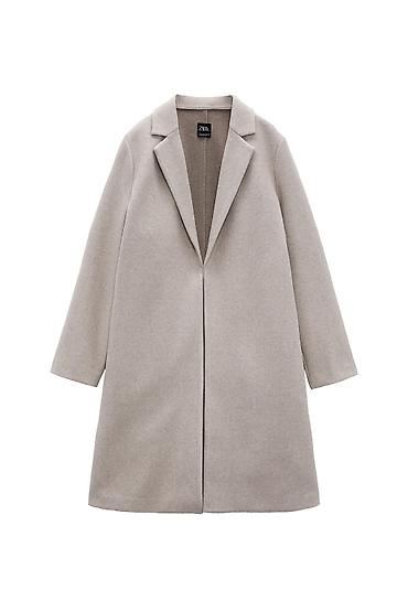 Пальто: Пальто, Zara, XS, цвет - Бежевый — 3