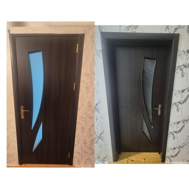 qapi zengleri: Məişət və ofis üçün interyer qapıları - Material: tünd qəhvəyi rəngli