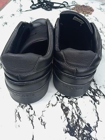 Мужская обувь: Lacoste kişi idman ayaqqabısı - Rəng: tam qara - Brend loqosu: yan — 2