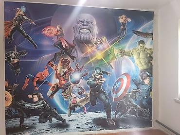 java sabbia: Фотошторы/фотообои с супергероями (вселенная комиксов Marvel) - Яркое — 2