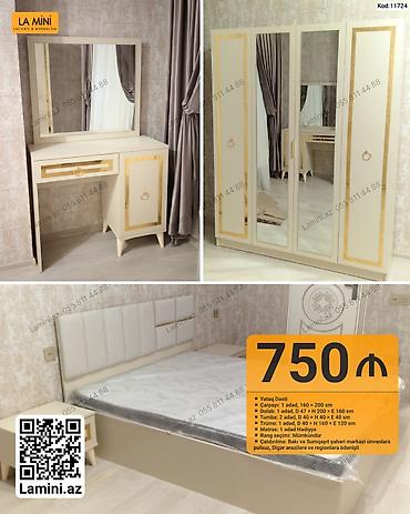 Ev və bağ: Kod: 11724 Yataq dəsti – lakonik və minimal dizayn Komplektə — 1