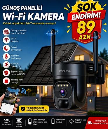 termal kamera: Günəş Paneli ilə Wi-Fi Təhlükəsizlik Kamerası – Cəmi 89 AZN! 🔥 ⚡ ŞOK — 2