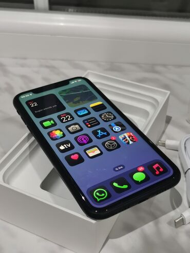 balaca telfonlar: IPhone Xr, 128 GB, Jet Black, Face ID, Sənədlərlə