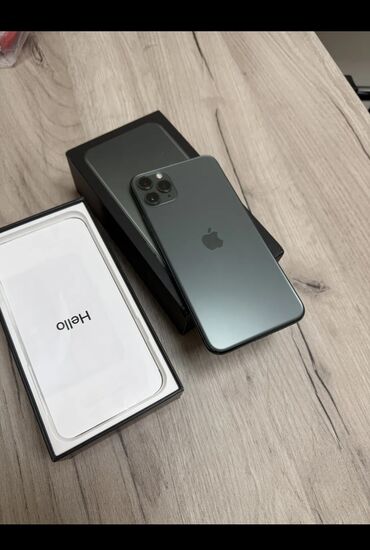 Apple iPhone: IPhone 11 Pro Max, Matte Midnight Green, Zəmanət, Simsiz şarj, Sənədlərlə — 1