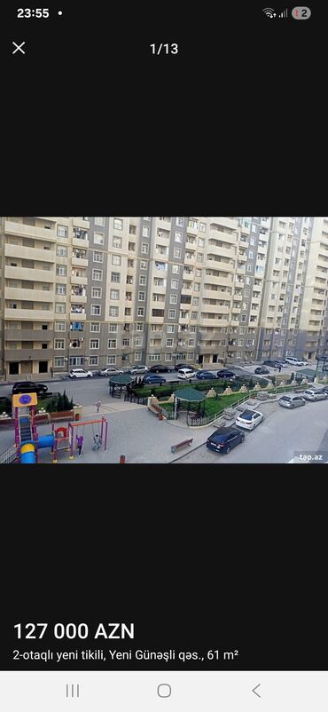 Otaqlar: 2 otaqlı, Yeni tikili, 61 kv. m