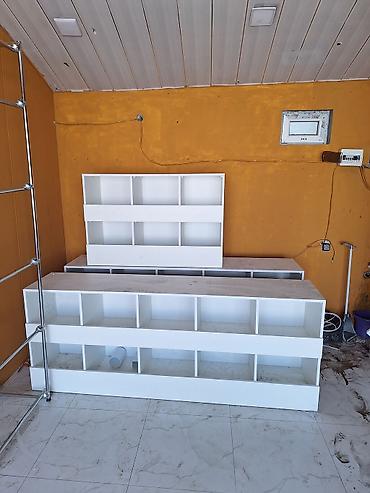 stellajlar: Mağaza/ofis üçün vitrin və anbar rəf sistemləri - Material — 1