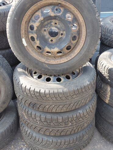 бу колеса на камаз: Колеса в сборе 185 / 65 / R 15, Зимняя шипованная, Б/у, Комплект, Легковые, Железные, отверстий - 4