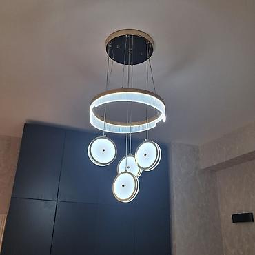 lüstur: Led Çılçıraq, 4 və daha çox lampa, Metal — 3