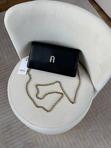 Клатчтар: Сумка Furla 🇮🇹 компактный клатч/мини-сумка на плечо. - Цвет: черный - — 1