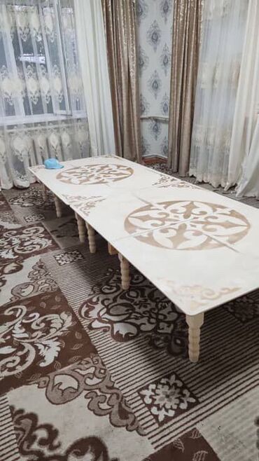 Национальные кыргызские столы: Национальный кыргызский стол, Складной, Дерево — 14