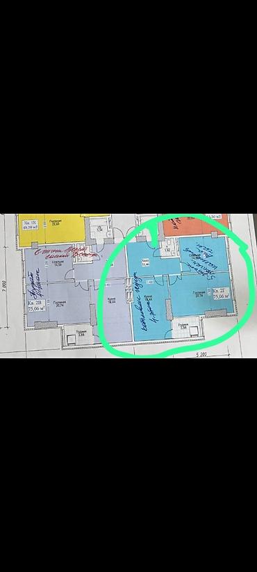 2 комнаты, 75 м², 5 этаж, Свежий ремонт