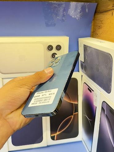 xr 128: IPhone 12 Pro, Б/у, 128 ГБ, Pacific Blue, Зарядное устройство, Защитное стекло, В рассрочку, 87 % — 4