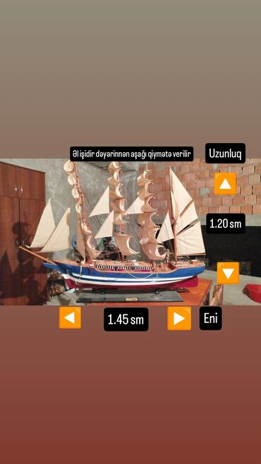 Tavalar: 🌊 Əl İşi Böyük Maket Gəmi Satılır! 🌊 Tam əl işidir, böyük zəhmət və