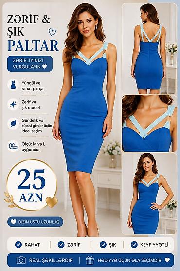 şəkli: Zərif və rahat paltar kolleksiyası 1) Sarı-gümüş naxışlı midi paltar — 4