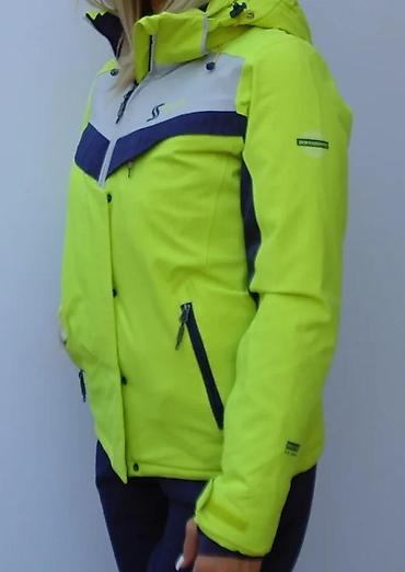 original tech fleece: Ženska sportska jakna za zimu/sneg – neon žuta sa tamnoplavim i — 3
