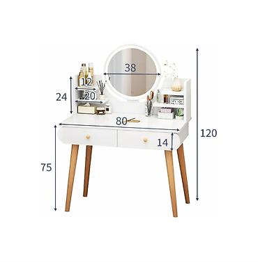 nocni stocic ikea: Beli sto za sminkanje, koriscen godinu dana. Poseduje ogledalo sa led — 2