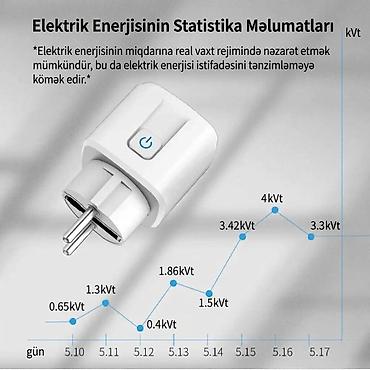 komputer adapter: Tuya Wifi Smart Plug Socket Rozetka 20A Spesifikasiya Material: ABS + — 3