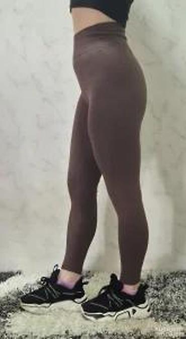 Helanke, biciklistički šortsevi: Ženske sportske helanke – visoki struk, tamno braon - Kroj: uske — 10