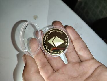 серебро под золото: Сувенир ethereum красивый модель криптовалюты