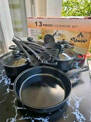 Kompleti posuđa: ŠERPE U ROZE I CRNOJ BOJI 🔥Set šerpi 13 delova🔥 3100 din . 💯💯💯 — 11