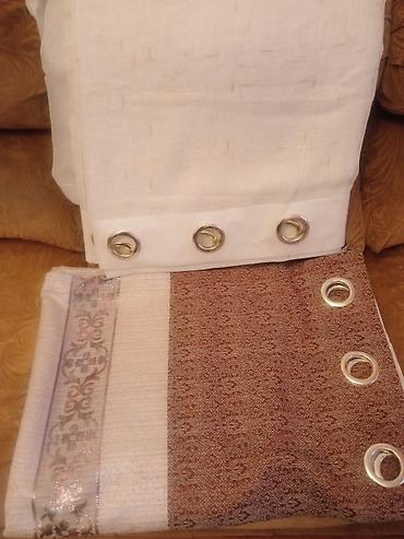 Шторы и занавески: Комплект штор, Полиэстер, С тюлем в комплекте, Готовое изделие, Б/у, Для зала — 4