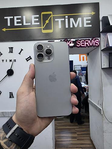 IPhone 15 Pro Max, 256 GB, Natural Titanium, Zəmanət, Simsiz şarj, Face ID lalafo.az -da IPhone 15 Pro Max, 256 GB, Natural Titanium, Zəmanət, Simsiz şarj, Face ID