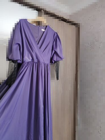 женское платье с воланом: Вечернее платье, Макси, S (EU 36)