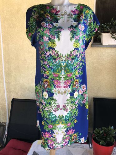 zara ljubičasta haljina: Zara M (EU 38), L (EU 40), color - Multicolored, Other style, Short sleeves