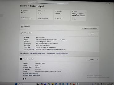 3200: Lenovo noutbuk – güclü Ryzen 7 5800H sistemi Texniki xüsusiyyətlər: - — 2