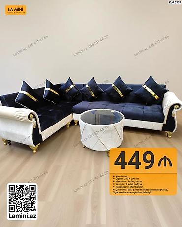 Divanlar: Künc Divan – Model 5307 - Ölçülər: 280 × 200 sm - Mexanizm: Açılan — 1