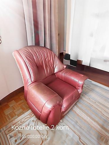 Stilske garniture: Set nameštaja – kožna garnitura i retro krevet - Kožne fotelje, 2 — 1