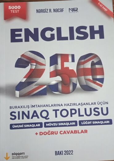 Ingilis dili sınaq toplusu(Nərgiz Nəcəf),2022-ci il nəşri.(arxada ilk