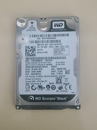 disk: WD Scorpio Black 2.5" sərt disk - Model: WD2500BEKT (Serial ATA) - — 1