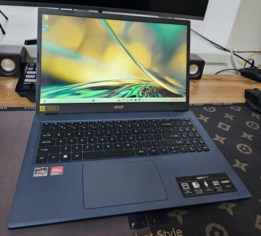 тонкие и легкие: Ноутбук, Acer, 8 ГБ ОЗУ, AMD Ryzen 5, 15.6 ", Б/у, Для несложных задач, память SSD