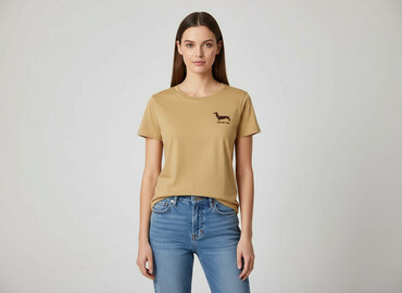 bluza z jamnikiem: Cropp, T-shirt damski, rozmiar L