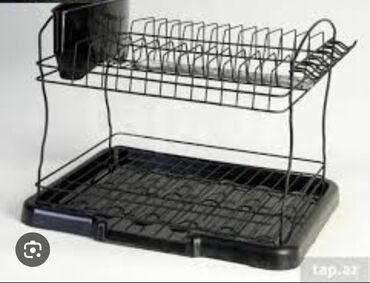 Digər mətbəx aksesuarları: Mətbəx üçün iki mərtəbəli qab-qacaq quruducu rəf - Brend/model — 9