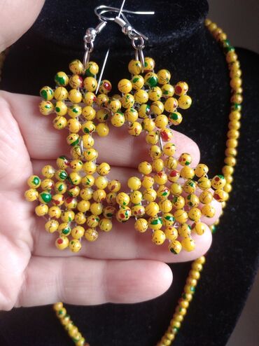 Setovi nakita: Handmade, Set: Minđuše, Ogrlica — 3