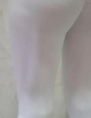 Helanke, biciklistički šortsevi: Ženske bele rebraste helanke – visok struk - Model: bešavne helanke — 11