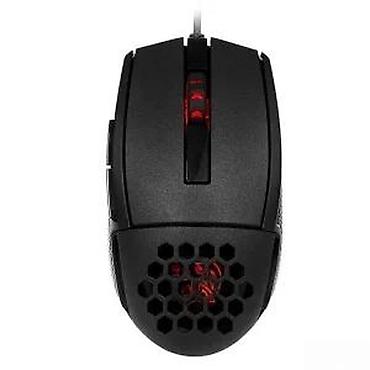 Kompjuterski miševi: Gejming miš – žični, ergonomski, crni - Dizajn sa perforiranim — 20
