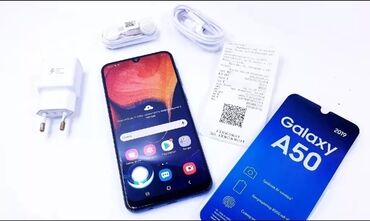 Xiaomi: Samsung Galaxy A50, Б/у, 128 ГБ, цвет - Синий, 2 SIM