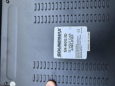 Avtoelektronika: Soundmax SX-600.1D model nömrəli 12 voltluq avtomobil gücləndiricisi — 3