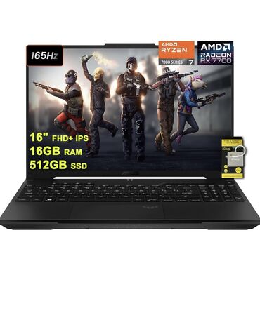 оперативная память golden memory: Ноутбук, Asus, 16 ГБ ОЗУ, AMD Ryzen 7, 16 ", Новый, Для работы, учебы, память SSD