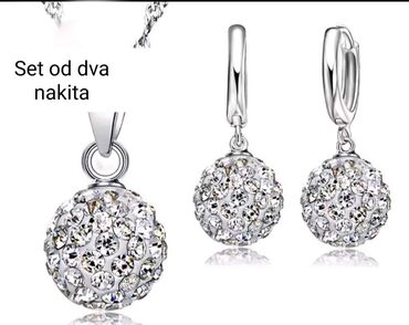 ćilibar srebrni nakit крагујевац слике: Set: Earrings, Necklace, Pendant, Material: Cubic zirconia