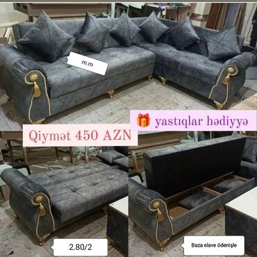 Yataq otağı dəstləri: Künc divan, Yeni, Açılan, Bazalı, Parça