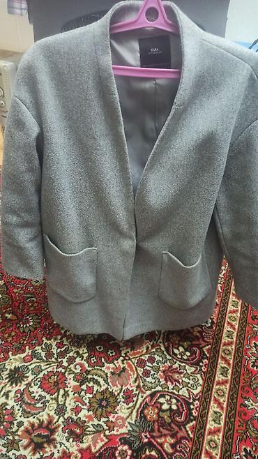 Женская одежда: Пальто, Zara, 2XL, цвет - Серый — 1